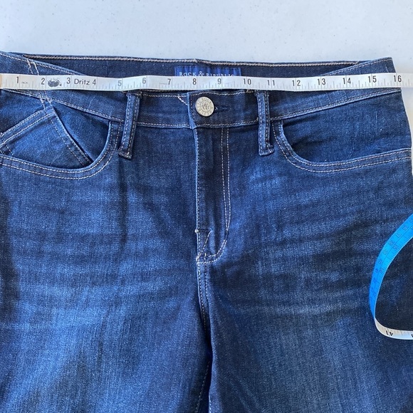 Rock & Republic Berlin High Rise Skinny Jeans Straight Leg Stretch Sz 10 Dark - Picture 10 of 14